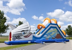 wholesale Shark attack inflatable combo slide suppliers