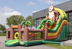 wholesale Multiplay jungle inflatable bouncer with slide suppliers