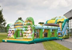 wholesale Big Inflatable jungle slide with obstacle suppliers