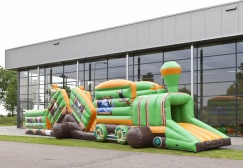 wholesale Inflatable Train safari theme obstacle course suppliers