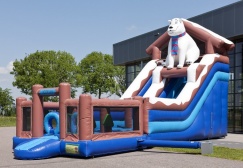 Multiplay polar bear Inflatable castle slide suppliers